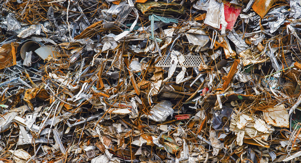 Scrap metal for recycling