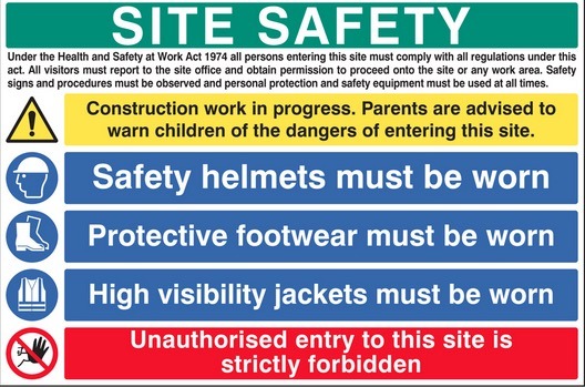 Site safety sign