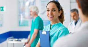 Young nurse working at the hospital
