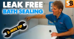 sealing around a bath to stop leaks 2 minute tip youtube thumbnail