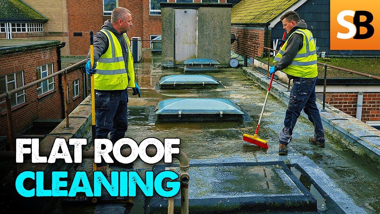 Flat Roof Cleaning with JetVac