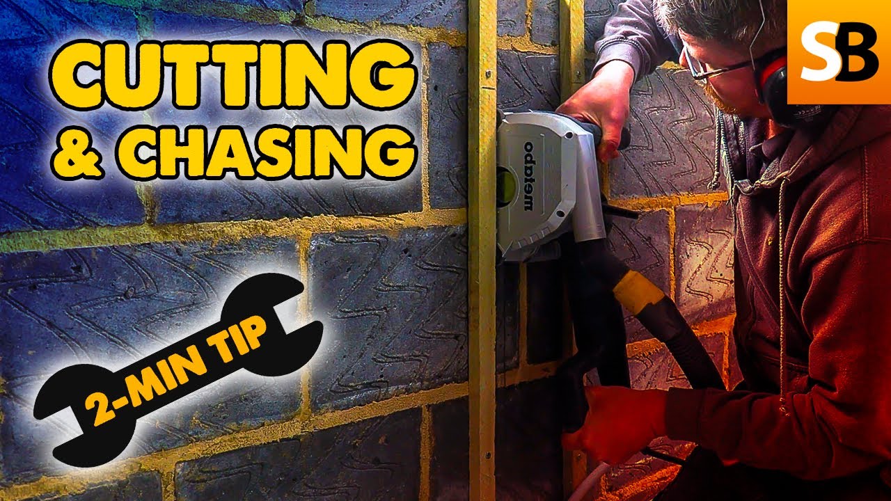 Dust Free Cutting & Chasing Pipes & Cables ~ 2-Minute Tip
