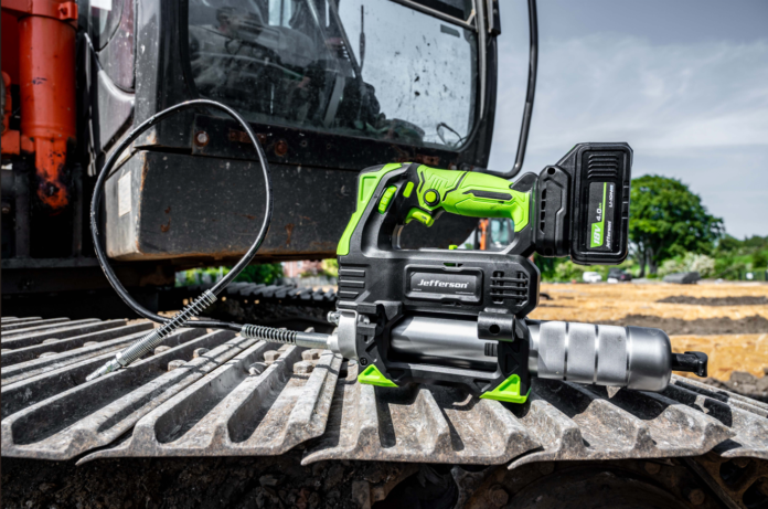 Jefferson Tools cordless grease gun for machinery maintenance